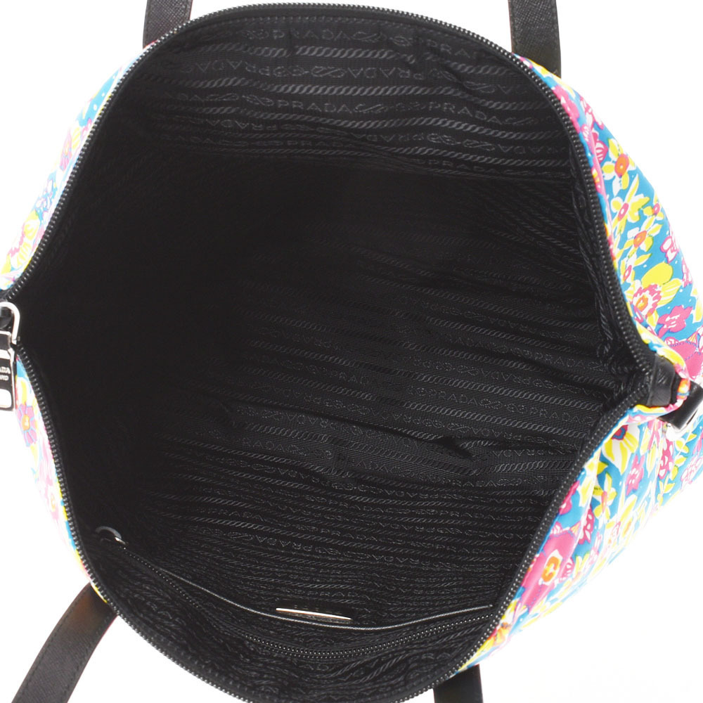 PRADA Floral Flower Multicolor Nylon Tote Bag - Picture 10 of 11